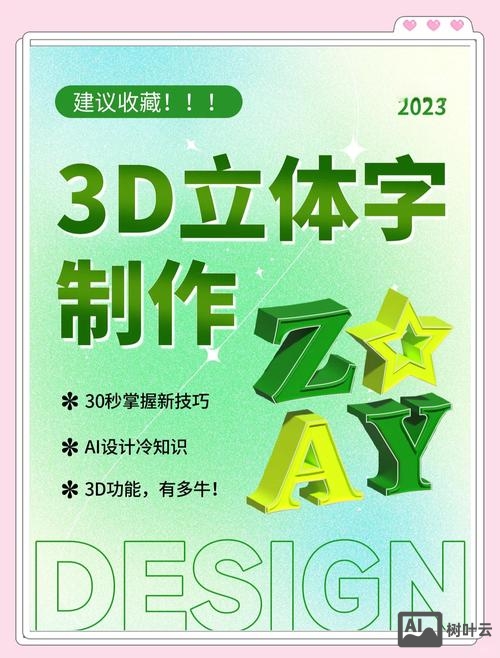 如何做3d字体效果图