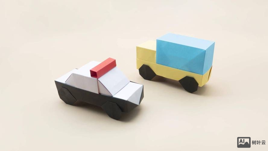 如何两张用正方形折火车