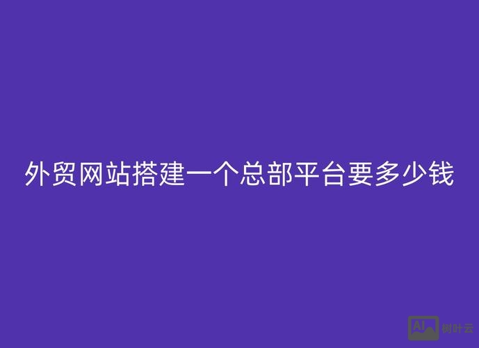 公司搭建平台要多少钱