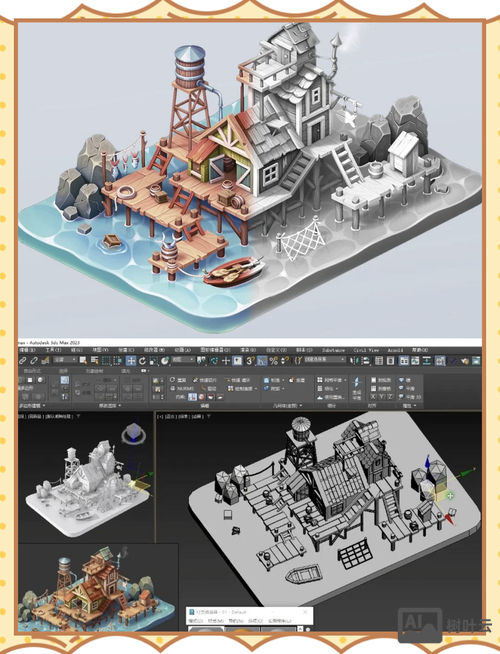如何利用ps的3d功能制作屋顶