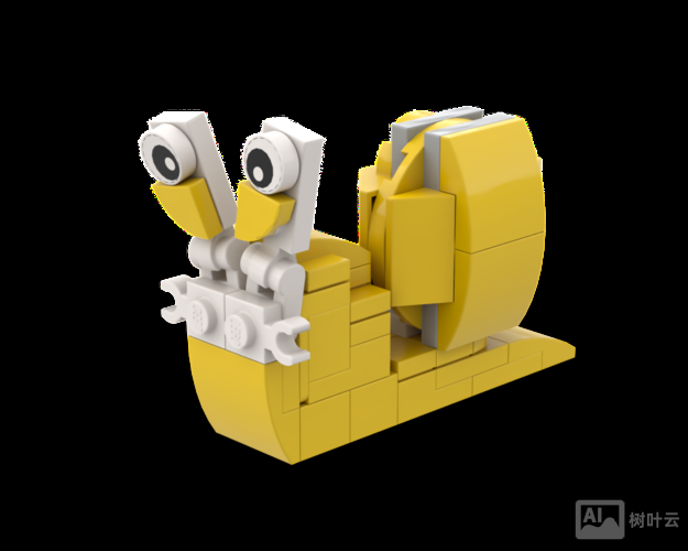 乐高积木搭建小颗粒蜗牛