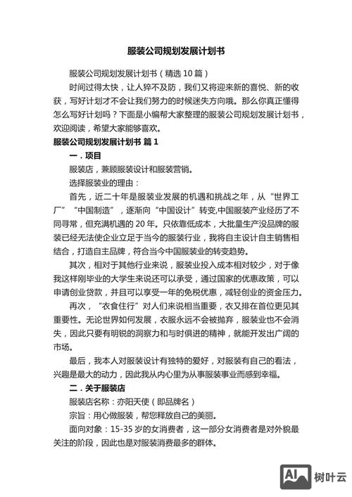 服装网站搭建计划书