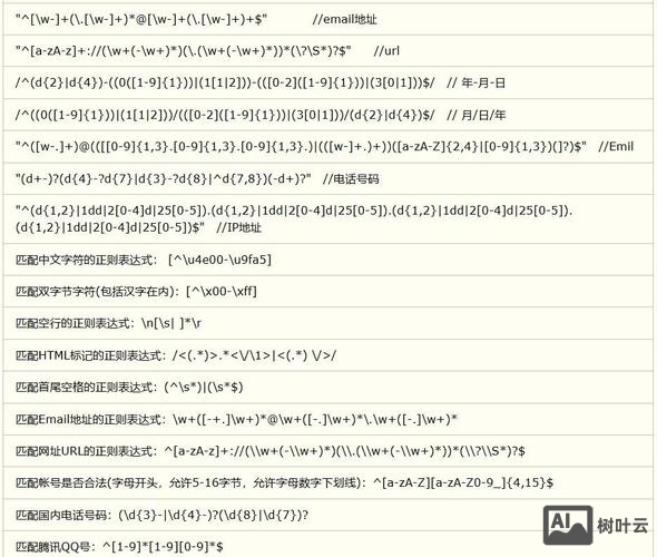 asp如何写正则表达式