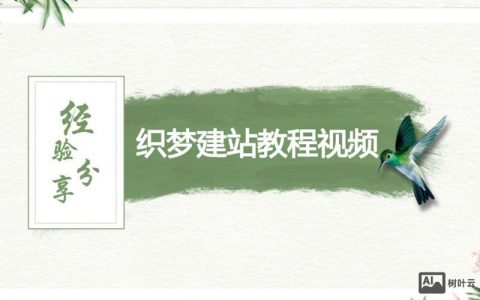 搭建织梦网站视频教程