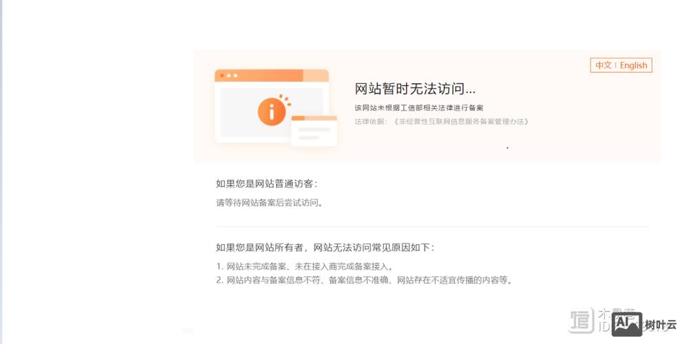 当前域名未搭建可以使用