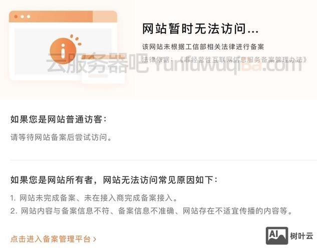 当前域名未搭建可以使用