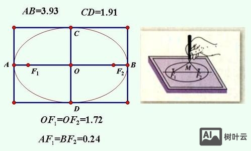 长方形内如何画椭圆方法