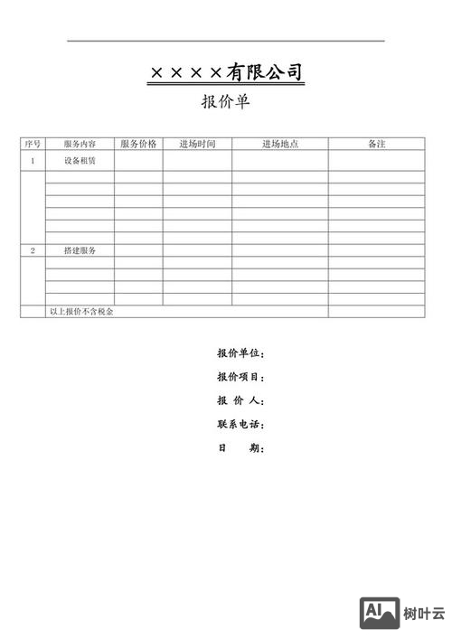 网站搭建 报价单