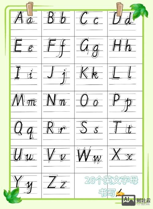 二十四十英语字母如何