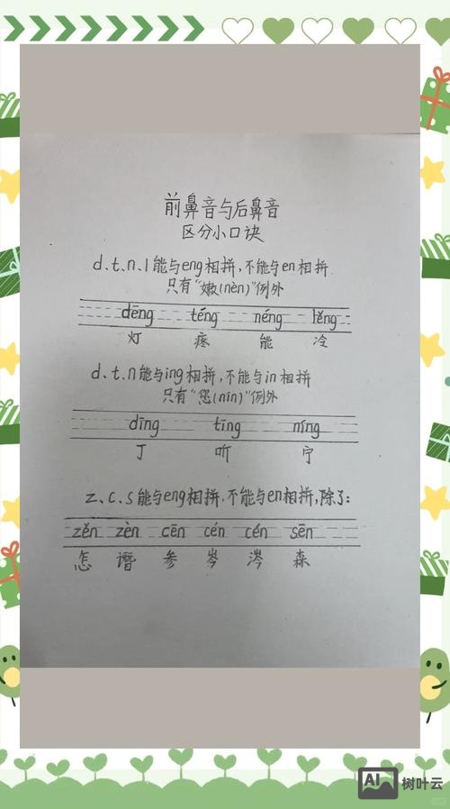 小学生如何分辨前后鼻音