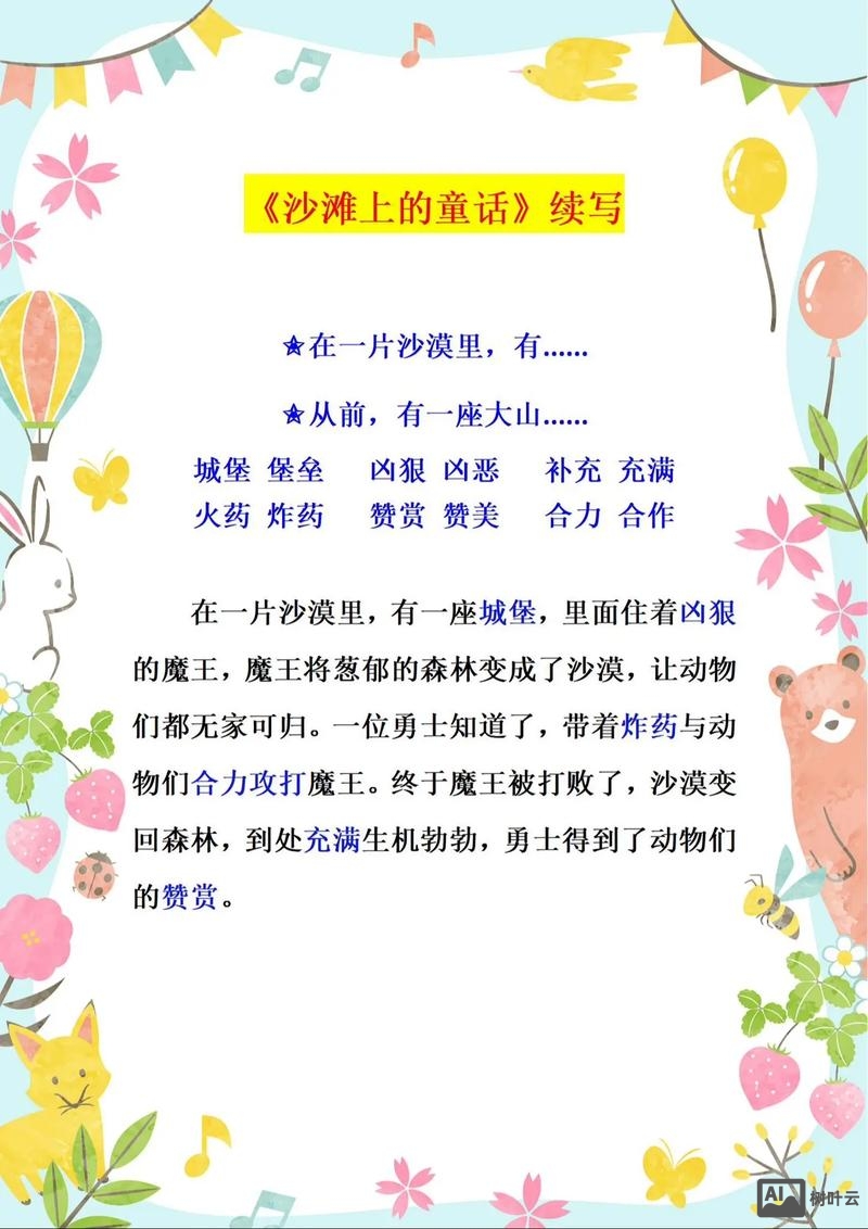 零基础如何编写童话故事