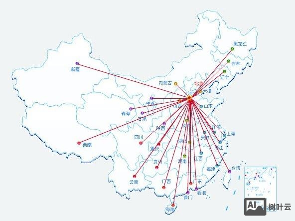 如何制作销售网络分布图
