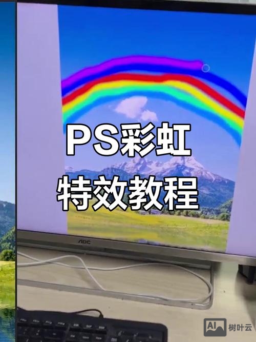 如何用photoshop把彩虹颜色调深