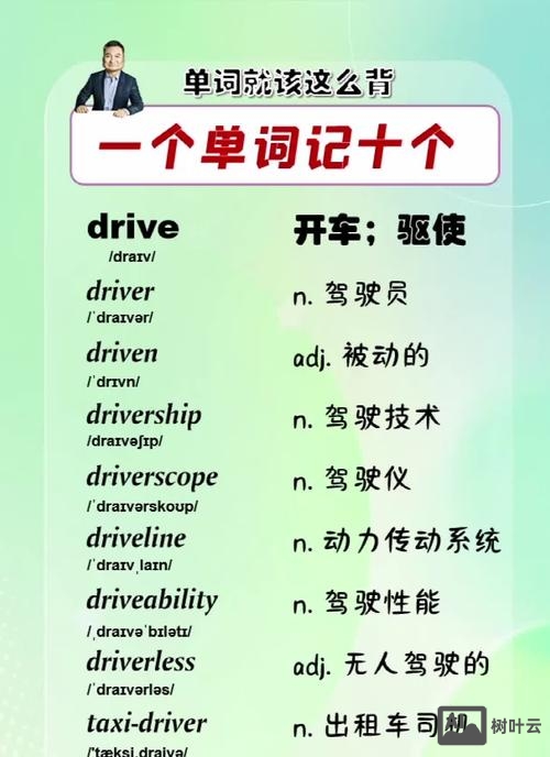 drive如何拼读英语单词怎么写