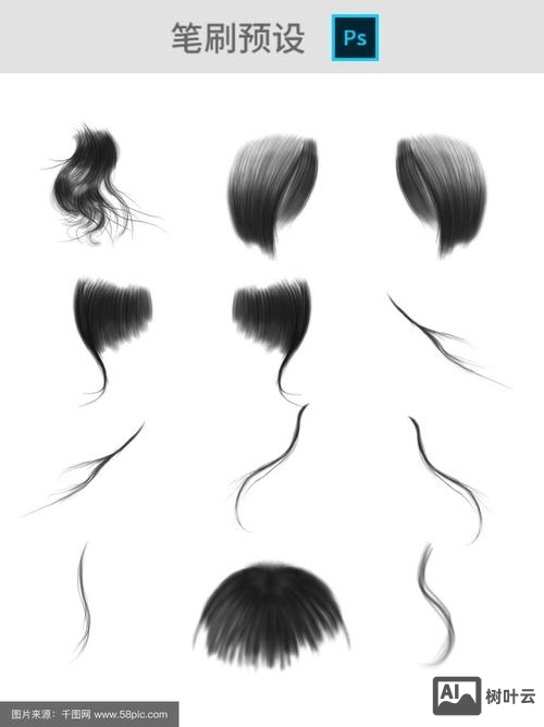 如何自做ps头发画笔 笔刷