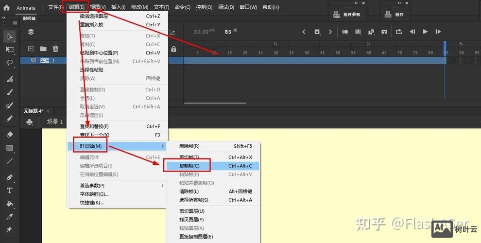 flash 如何复制动作不复制内容