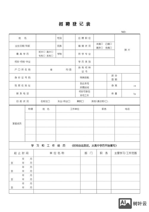 招聘表格用什么软件