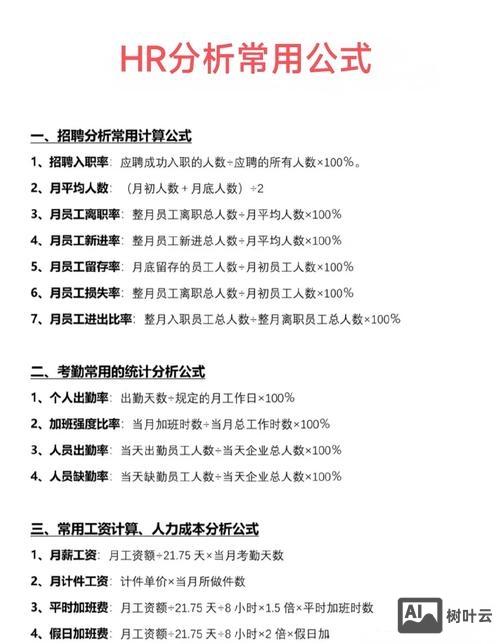 招聘数据 公式