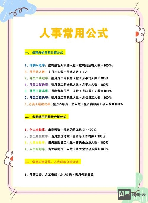 招聘数据 公式