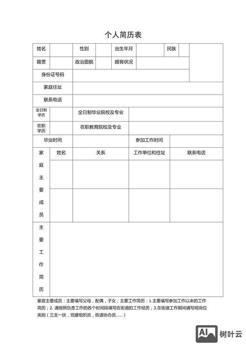 招聘表简历怎么写