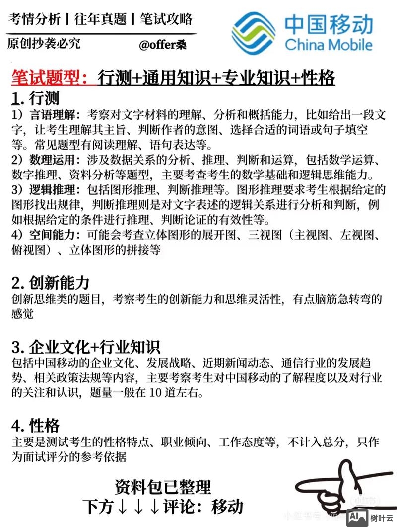移动招聘考试考什么