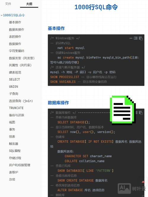 sql数据库基本命令
