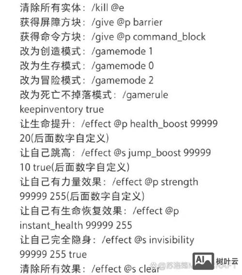 我的世界的命令有什么