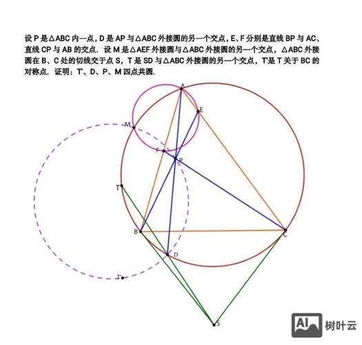 如何确定四点共圆的圆心