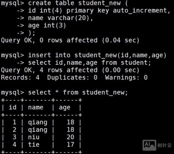 新建数据库文件命令