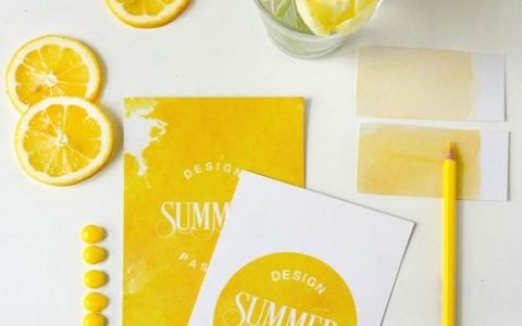 PS柠檬黄背景怎么做？