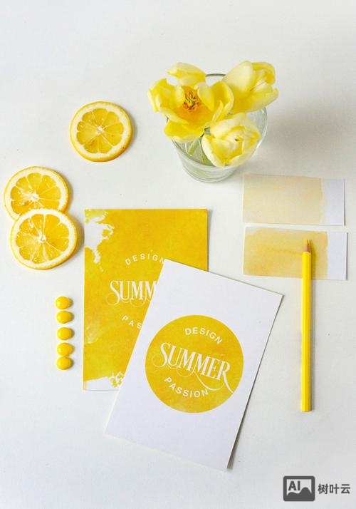 PS如何制作柠檬黄背景