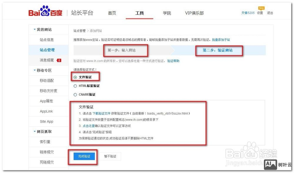 不是站长如何验证所有权