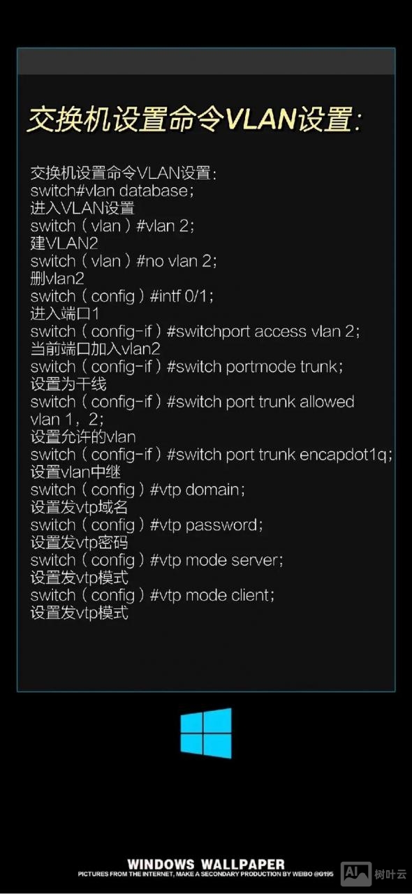 思科配置交换机命令