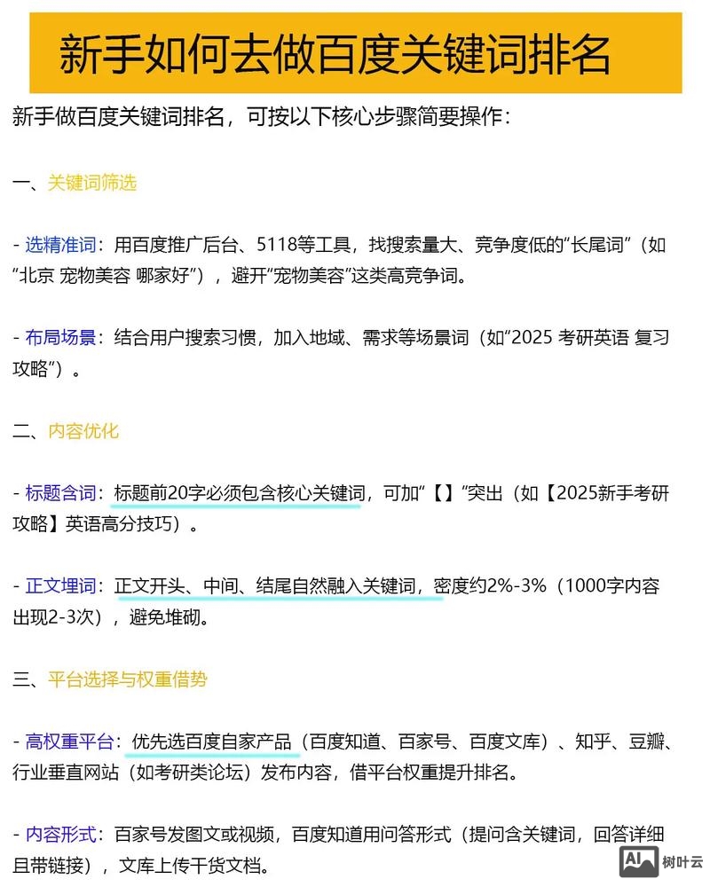 关键词如何做排名