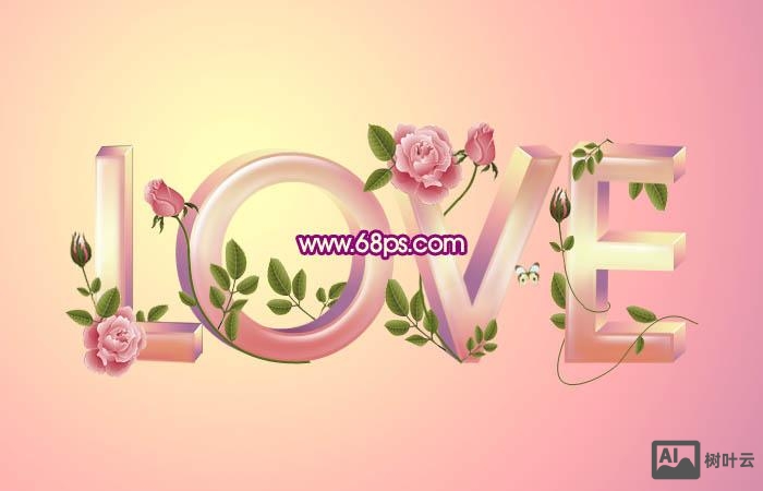 ps如何做花字体设计