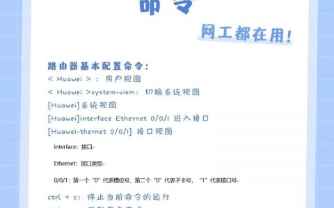 网络设备配置命令有哪些常用指令？