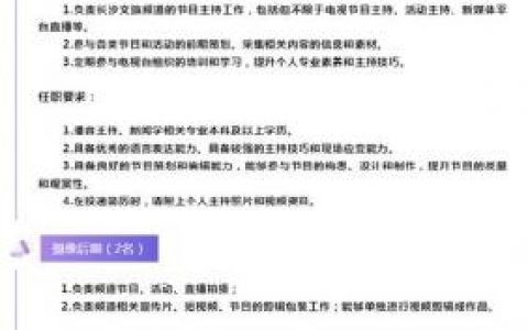 长沙camera招聘，具体岗位要求是什么？