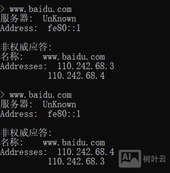 检查域名解析命令