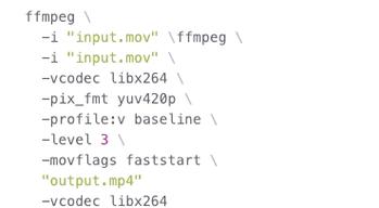 视频格式转换命令