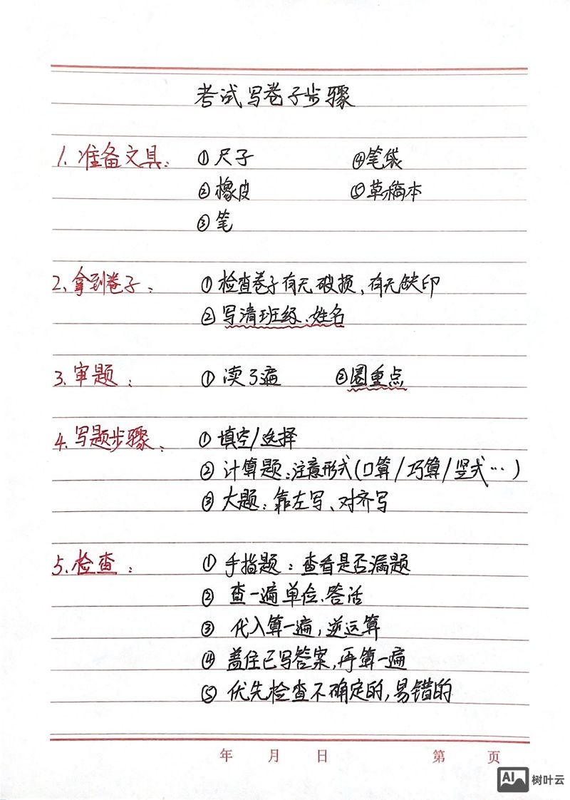 初学者如何做卷子