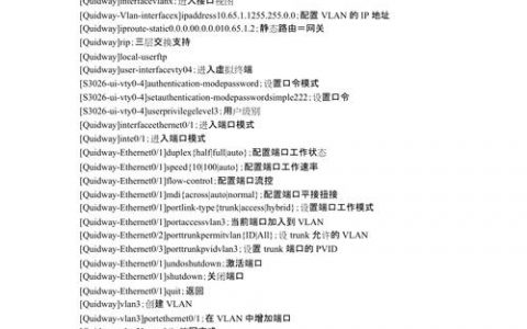 常用交换机命令有哪些核心操作？