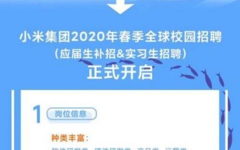 小米蓝牙招聘什么岗位？