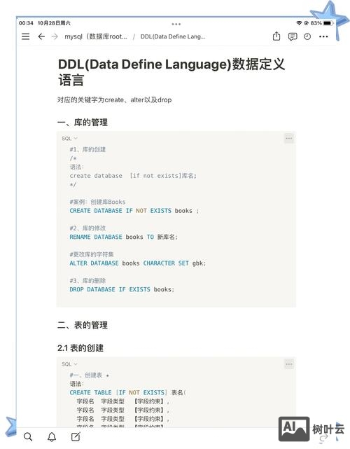 sql数据定义命令