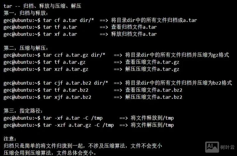 tar压缩解压命令