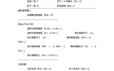 C4D快捷键大全有哪些必记命令？