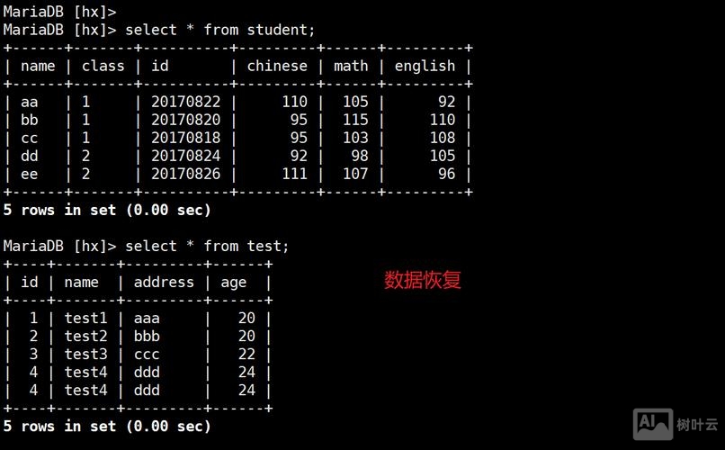 数据库备份与恢复命令