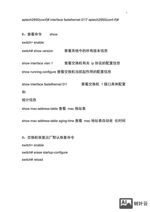 思科交换机常用配置命令