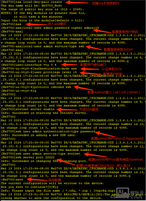 华为交换机配置命令缩写