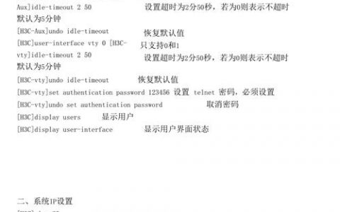 斐讯交换机配置命令有哪些常用操作？