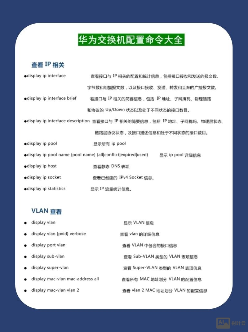 华为交换机常用配置命令